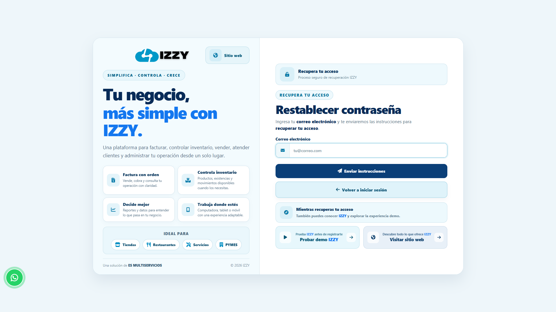 Recuperación de acceso